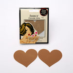 Load image into Gallery viewer, nipple covers, mocha pasties, heart cover ups
