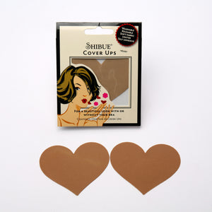 nipple covers, mocha pasties, heart cover ups